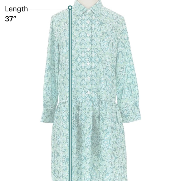 Tuckernuck Teal Floral Long Sleeve Dress - Picture 3 of 5